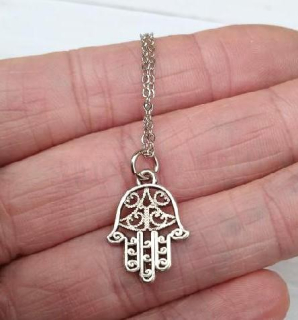 Náhrdelník s přívěskem Ruka Fatimy, Hamsa (BD915)