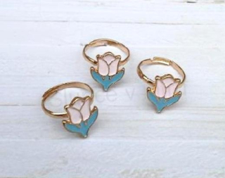 Nastavitelný jemný prsten kytička tulipán (BP533)