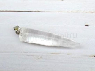  Minerální přívěsek náboj, kulka kišťál (X2037)