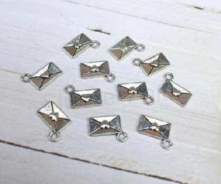 Přívěsek dopisní obálka - 12,2 x 6,4 mm (AA342)