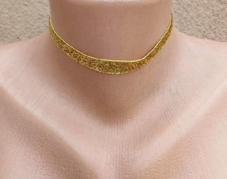 Náhrdelník choker krátký zlatý (BD928)