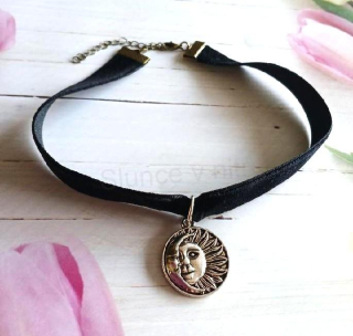 Náhrdelník choker slunce a měsíc (BD942)