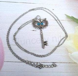 Řetízkový dlouhý náhrdelník sova klíč (BD944)