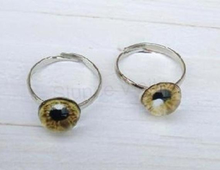 Nastavitelný prsten zelené oko - 10 mm (BP538)