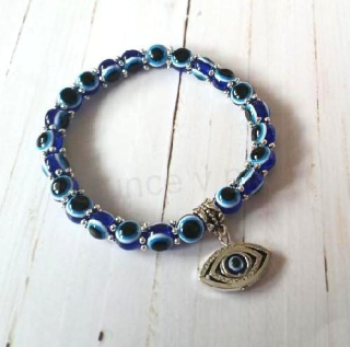 Korálkový náramek na ruku oko, oči (BC636)