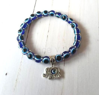 Korálkový náramek na ruku oko, oči slon (BC637)