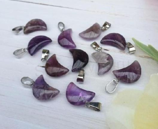 Přívěsek Ametyst měsíc (X2079)