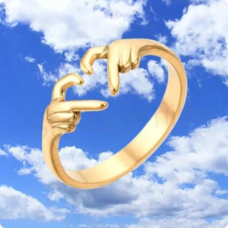 Prsten z nerezové oceli ruční srdce, srdíčko (BP539)