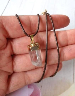 Náhrdelník pokovený křišťál špice 5 g (Brazílie) (X2088)