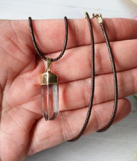 Náhrdelník pokovený křišťál špice 4,7 g (Brazílie) (X2090)
