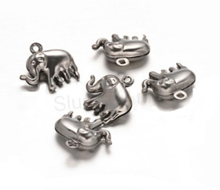 Přívěsek slon 14,5 x 15 mm - nerez ocel (AA355)