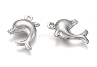 Přívěsek delfín 21 x 15,5 mm - nerez ocel (AA357)
