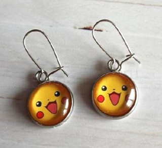 Drobné náušnice Pokemon, Pikachu (BB903)