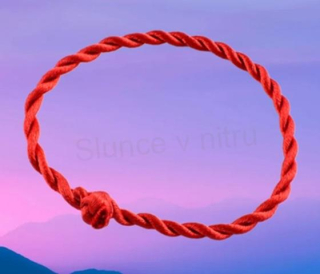 Červený pletený náramek přátelství (BC591)