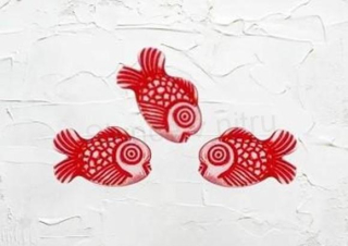 Červený korálek ryba 15 x 9 mm (AC648)