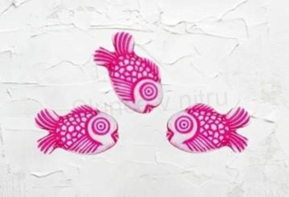 Tmavě růžový korálek ryba 15 x 9 mm (AC653)