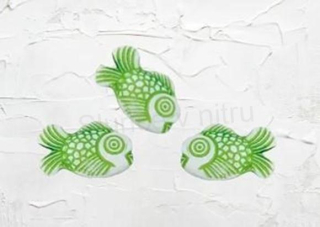 Zelený korálek ryba 15 x 9 mm (AC654)