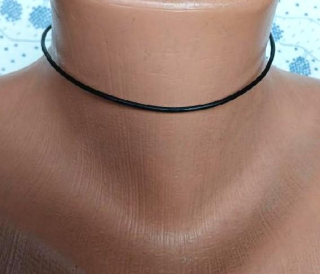 Náhrdelník choker kůže černý (BD978)