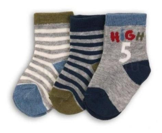 Chlapecké kojenecké ponožky 0 - 6 m - 3 páry (W5)