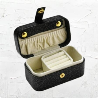 Malá šperkovnice z PU kůže černá (H685)