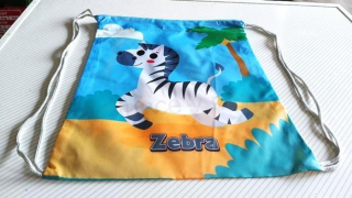 Stahovací taška, sáček na přezůvky zvířátka 30 x 24 cm zebra (E1010)