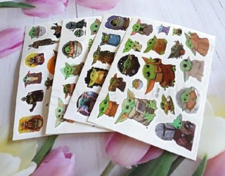 Voděodolné, dočasné tetovaní Star Wars, Yoda 15,5 x 11 cm (E1011)