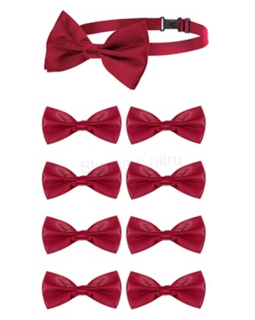Pánský stylový motýlek – červený, plastová přezka (K639)