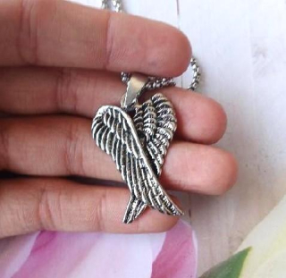 Nerezový náhrdelník s přívěskem křídla (BD983)