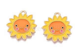 Přívěsek slunce - smaltované 22 x 20,5 mm (AA400)