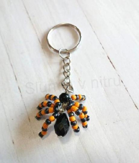 Klíčenka, přívěsek na klíče korálkový pavouk (H693)