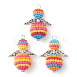 Duhový andílek, přívěsek pro štěstí - talisman velký (H703)