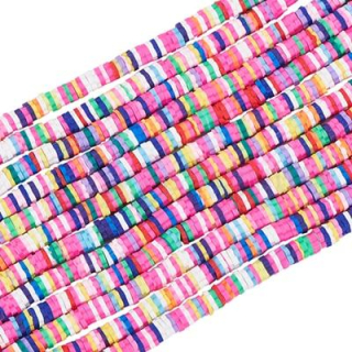Polymerové Heishi korálky šňůra 6 mm (AC665)