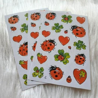 Samolepky, obtisky beruška kreslené mix (E1016)