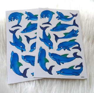 Samolepky, obtisky delfín kreslené mix (E1018)