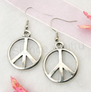 Visací, dlouhé náušnice ve znamení míru (BB910)