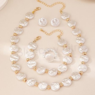 Dámská perlová korálková sada, souprava 4 kusy (BS148)