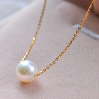 Náhrdelník, přívěšek s perličkou zlatý (BD81)