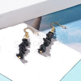 Minerální náušnice obsidián (X2140)