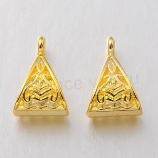 Slitinový korálek s očkem 15,5 x 10 x 7 mm zlatý (AA421)