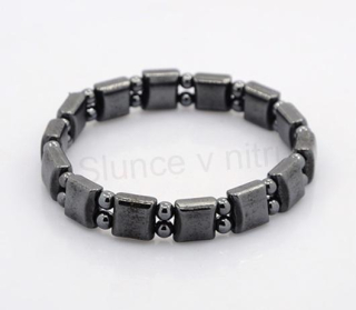 Magnetický náramek z hematitových korálků (X2145)