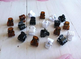 Mini skřipec do vlasů 12,6 x 9,4 mm, 20 kusů sada (H706)