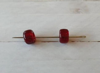 Skleněné korálky s velkým průvlekem 8,6 x 5,2 mm (AC690)