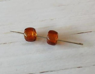 Skleněné korálky s velkým průvlekem 8,6 x 5,2 mm (AC691)
