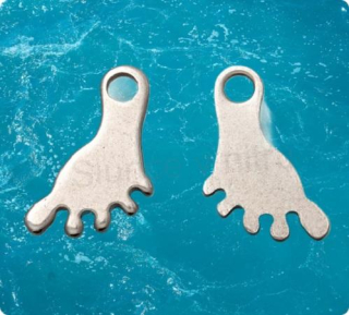 Přívěsek stopa nerezová ocel 13 x 6,5 x 0,5 mm (AA428)