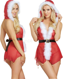 Vánoční spodní prádlo, negližé s G String univerzální velikost (K650)