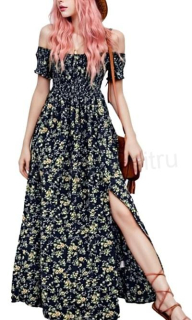 Dámské šaty elegantní květinový vzor velikost S (K661)