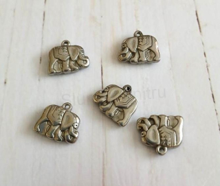 Přívěsek Slon nerezová ocel 15 x 13 x 4 mm (AA437)
