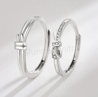 Nastavitelné zirkonové snubní uzlové prsteny (BP558)