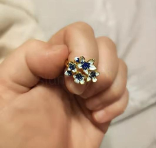Květinový smaltovaný prsten (BP561)