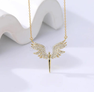 Řetízkový náhrdelník s přívěskem anděla (BD1001)